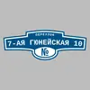 Адресная табличка переулок 7-ая Гюнейская 10 на дом