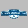 Адресная табличка переулок Кооперативный 2-й на дом
