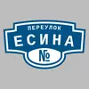 Адресная табличка переулок Есина на дом