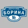 Адресная табличка переулок Борина на дом