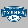 Адресная табличка переулок Гулина на дом