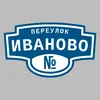Адресная табличка переулок Иваново на дом