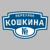 Адресная табличка переулок Кошкина на дом