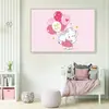 Холст на стену "Слоненок Девочка С Шариком Привет Малыш Для Детской" 70х50 см | ПолиЦентр, мастерская рекламы _ 1
