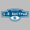 Адресная табличка переулок 3-й Быстрый на дом