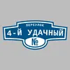 Адресная табличка переулок 4-й Удачный на дом