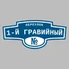Адресная табличка переулок 1-й Гравийный на дом