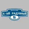 Адресная табличка переулок 4-ый Радужный на дом