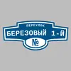Адресная табличка переулок Березовый 1-й на дом
