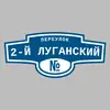 Адресная табличка переулок 2-й Луганский на дом