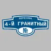 Адресная табличка переулок 4-й Гранитный на дом