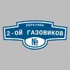 Адресная табличка переулок 2-ой Газовиков на дом