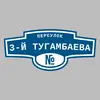 Адресная табличка переулок 3-й Тугамбаева на дом