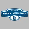 Адресная табличка переулок Ивана Мичурина на дом