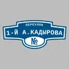 Адресная табличка переулок 1-й А.Кадырова на дом