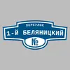 Адресная табличка переулок 1-й Беляницкий на дом
