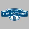 Адресная табличка переулок 1-ый Восточный на дом
