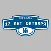 Адресная табличка переулок 12 лет Октября на дом
