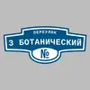 Адресная табличка переулок 3 Ботанический на дом