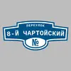 Адресная табличка переулок 8-й Чартойский на дом