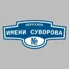 Адресная табличка переулок Имени Суворова на дом