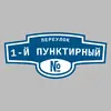 Адресная табличка переулок 1-й Пунктирный на дом