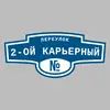 Адресная табличка переулок 2-ой Карьерный на дом