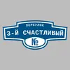 Адресная табличка переулок 3-й Счастливый на дом