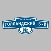 Адресная табличка переулок Голландский 5-й на дом