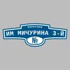 Адресная табличка переулок им Мичурина 3-й на дом