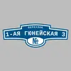 Адресная табличка переулок 1-ая Гюнейская 3 на дом