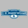 Адресная табличка переулок 1-й Медногорский на дом