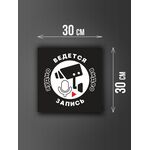 Размер наклейки "Ведется видео и аудио запись", 30х30 см, черная