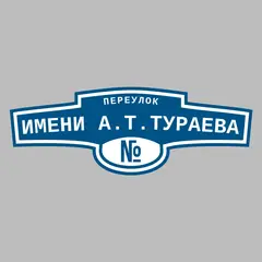 Адресная табличка переулок имени А.Т.Тураева на дом