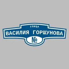 Адресная табличка улица Василия Горшунова на дом