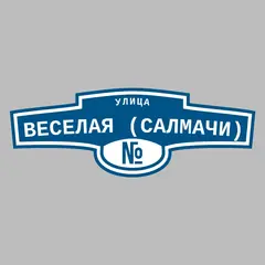 Адресная табличка улица Веселая (Салмачи) на дом