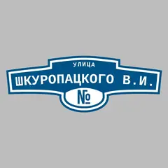 Адресная табличка улица Шкуропацкого В.И. на дом