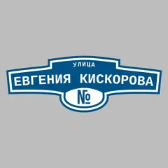 Адресная табличка улица Евгения Кискорова на дом
