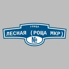 Адресная табличка улица Лесная (Роща мкр) на дом