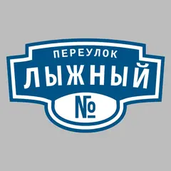 Адресная табличка переулок Лыжный на дом