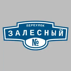 Адресная табличка переулок Залесный на дом