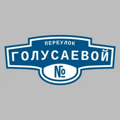 Адресная табличка переулок Голусаевой на дом
