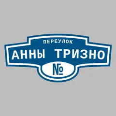 Адресная табличка переулок Анны Тризно на дом