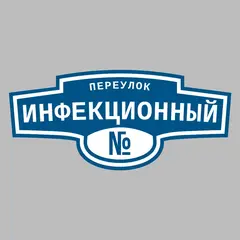 Адресная табличка переулок Инфекционный на дом