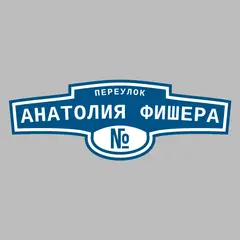 Адресная табличка переулок Анатолия Фишера на дом