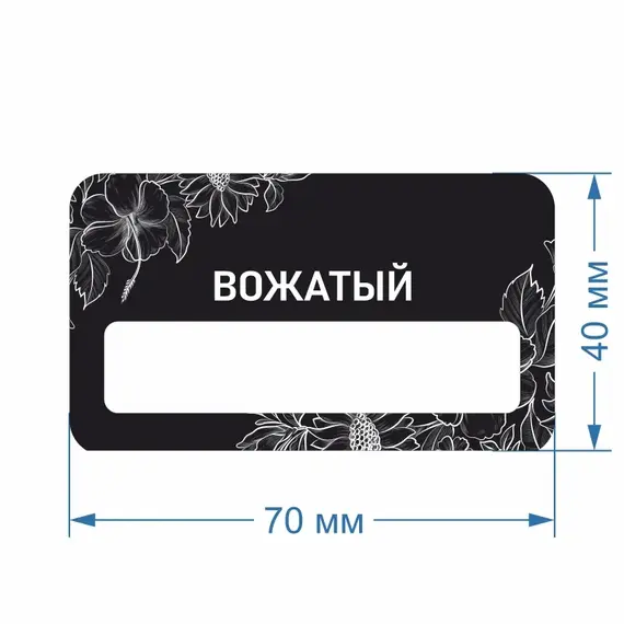 Бейджик Вожатый 70х40 мм акриловый с магнитом | ПолиЦентр, мастерская рекламы _ 18