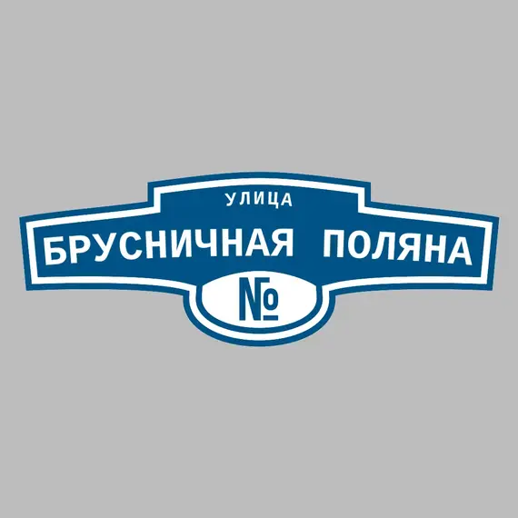 Адресная табличка улица Брусничная Поляна на дом | ПолиЦентр, мастерская рекламы _ 3