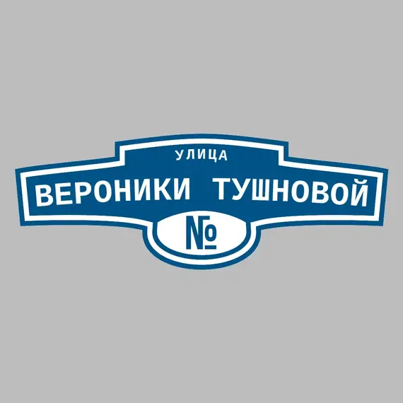 Адресная табличка улица Вероники Тушновой на дом | ПолиЦентр, мастерская рекламы _ 3