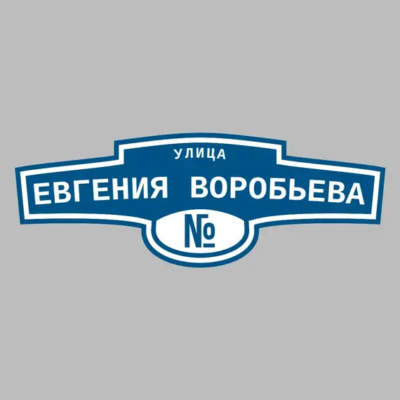 Адресная табличка улица Евгения Воробьева на дом | ПолиЦентр, мастерская рекламы _ 3