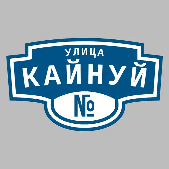 Адресная табличка улица Кайнуй на дом | ПолиЦентр, мастерская рекламы _ 3